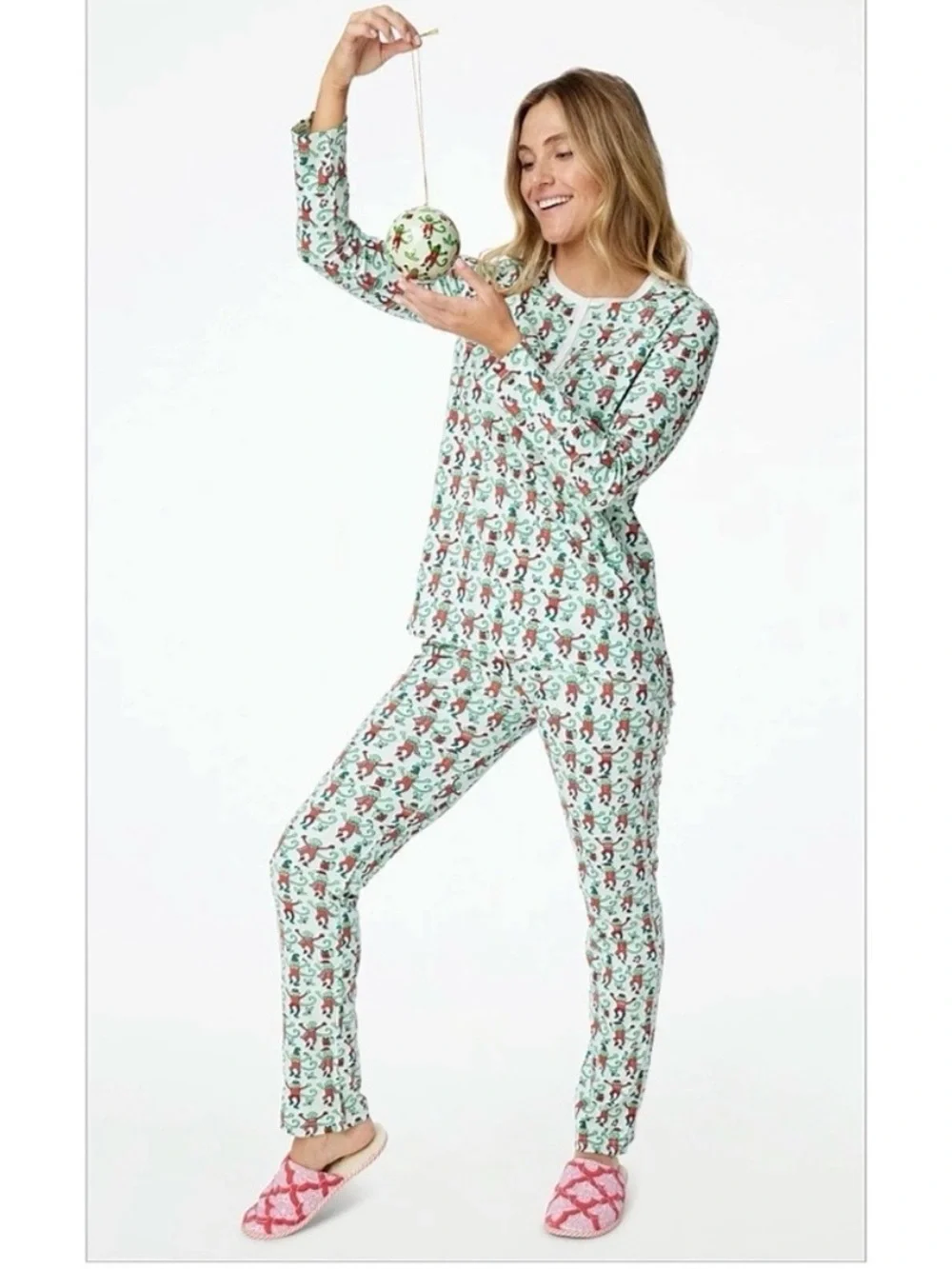 Roller Rabbit Holiday Print Pajamas (like new - medium)